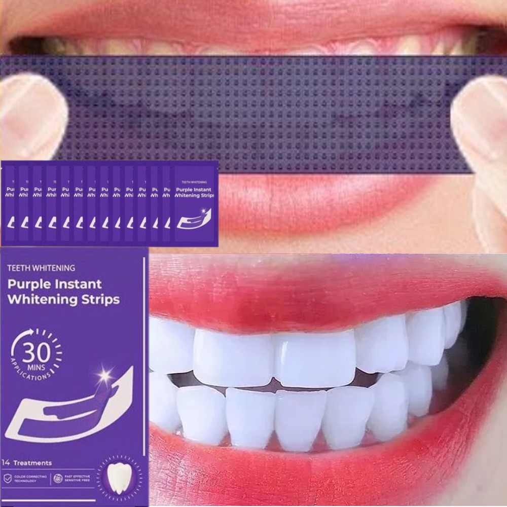 Teeth Whitening Crest - 42Pairs V34 Purple Teeth Whitening Strips