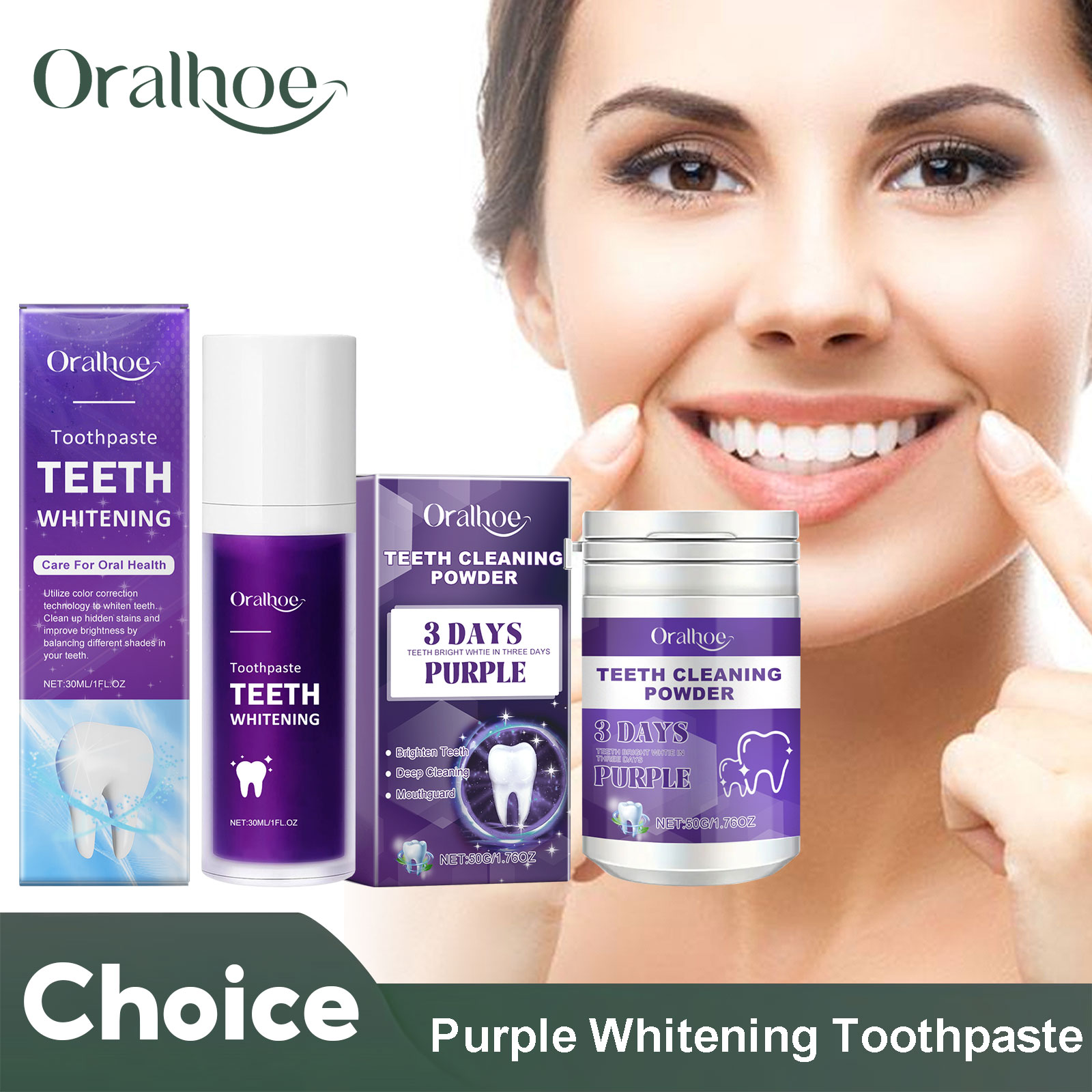 Teeth Whitening From Home - Purple Corrector Teeth Whitening Toothpaste Deep