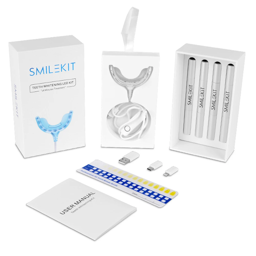 Teeth Whitening Led Kit - Smart Timing 16 LED Cold Light