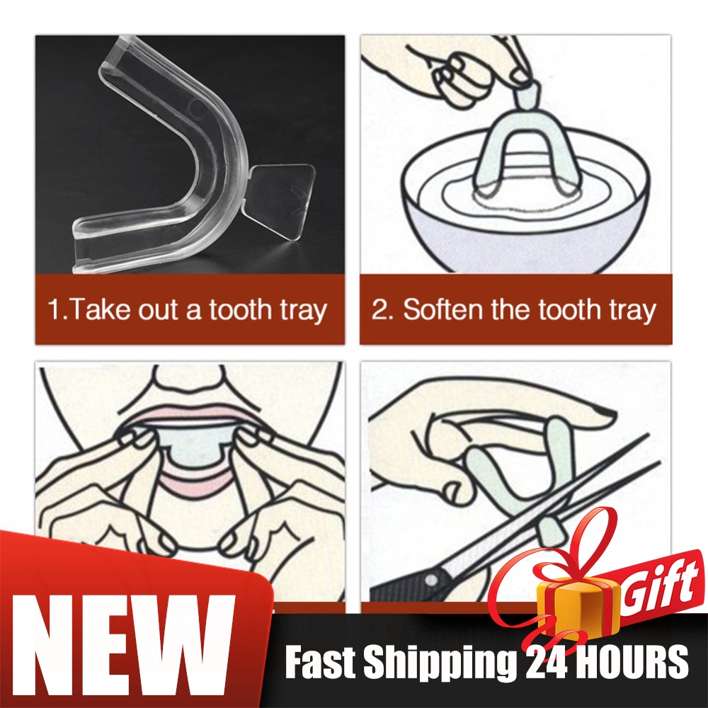 Teeth Whitening Mouth Guard - 2/4pcs Soft Tooth Orthodontic Braces Set
