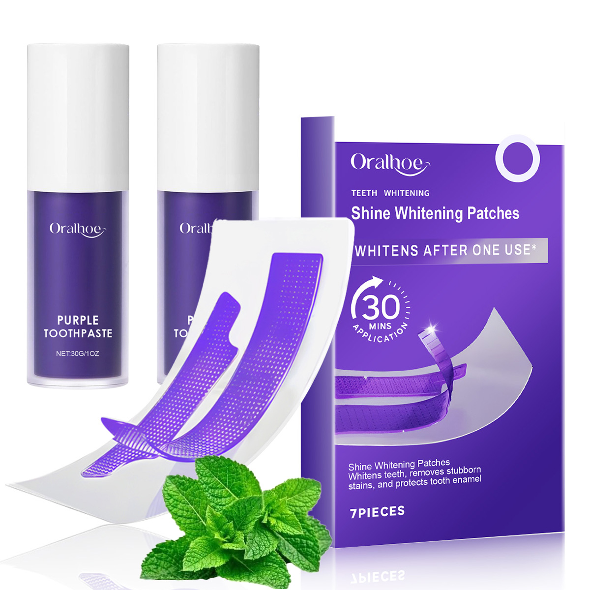 Teeth Whitening Home Kit - Purple Teeth Whitening Combo Kit –