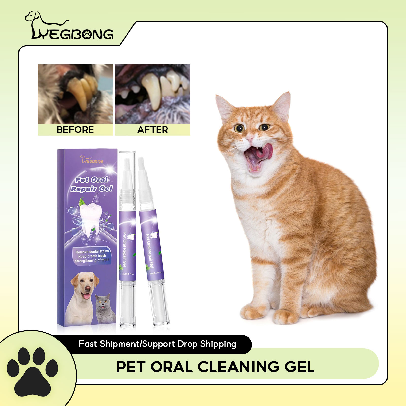 Teeth Whitening From Home - Pet Oral Repair Gel Puppy Tartar