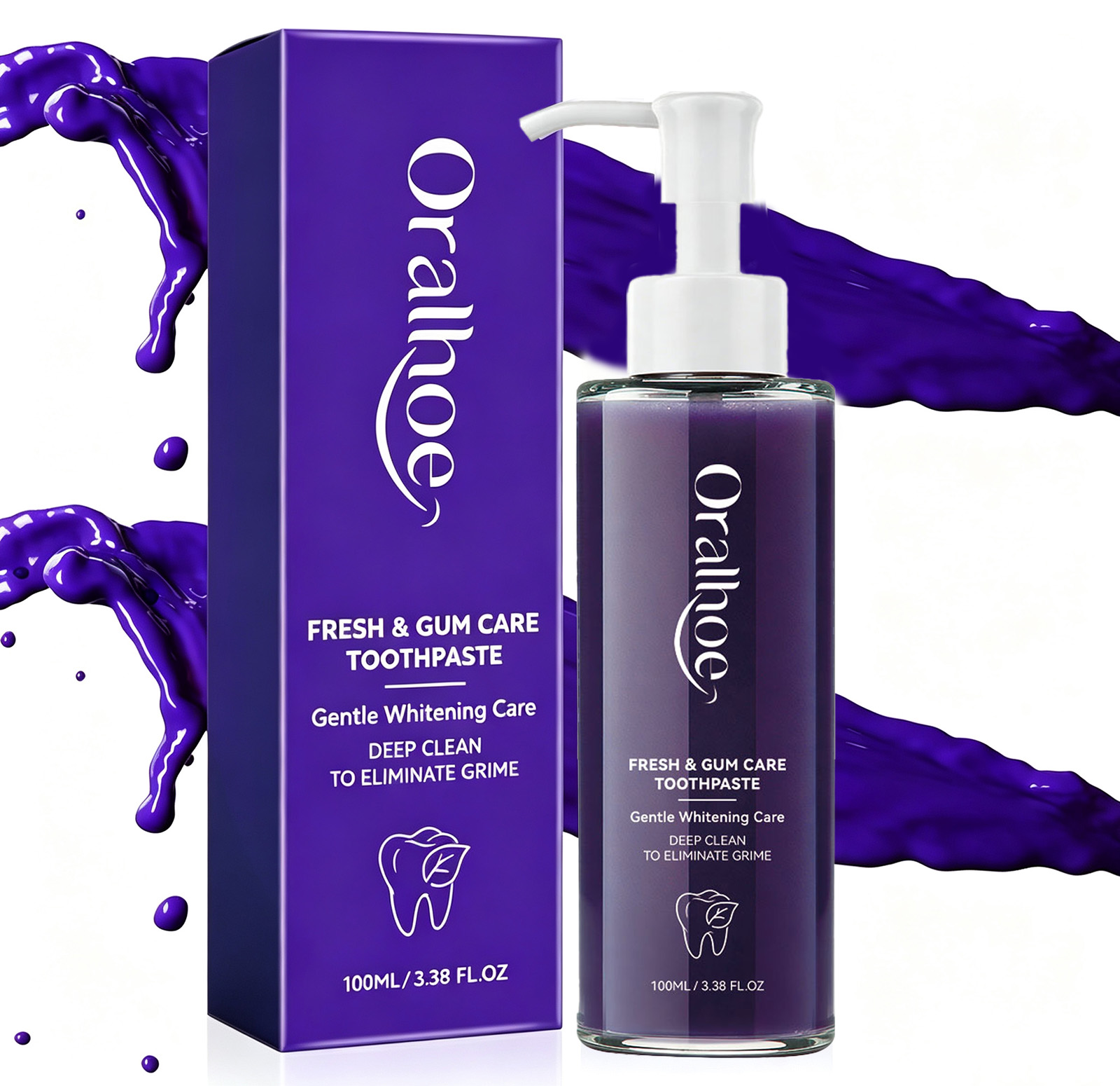 Teeth Whitening Mousse - Purple Toothpaste for Teeth Whitening Color