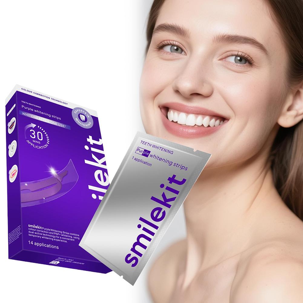 Teeth Whitening Crest - 42Pairs Purple Teeth Whitening Strips V34