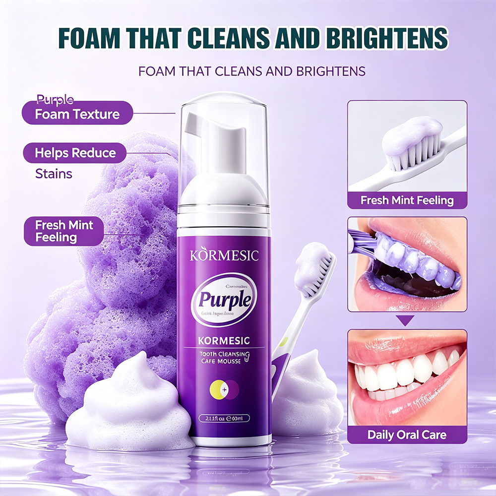 Teeth Whitening Crest - Purple Whitening Tooth Mousse Foam V34
