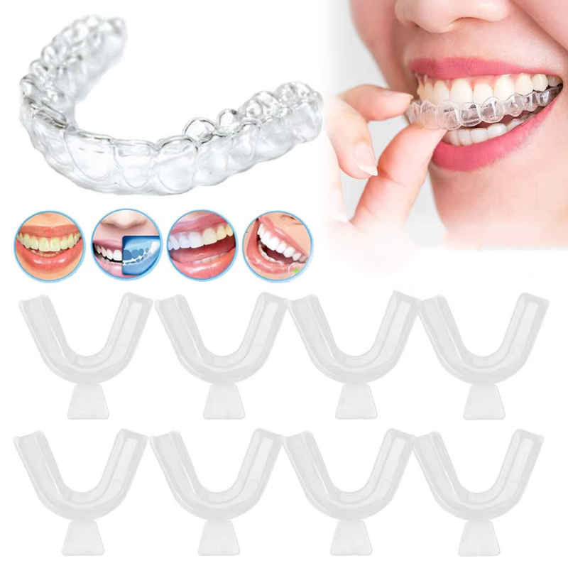 1/3/6pairs Silicone Mouth Guar - Teeth Whitening Mouth Guard ulasan dan harga