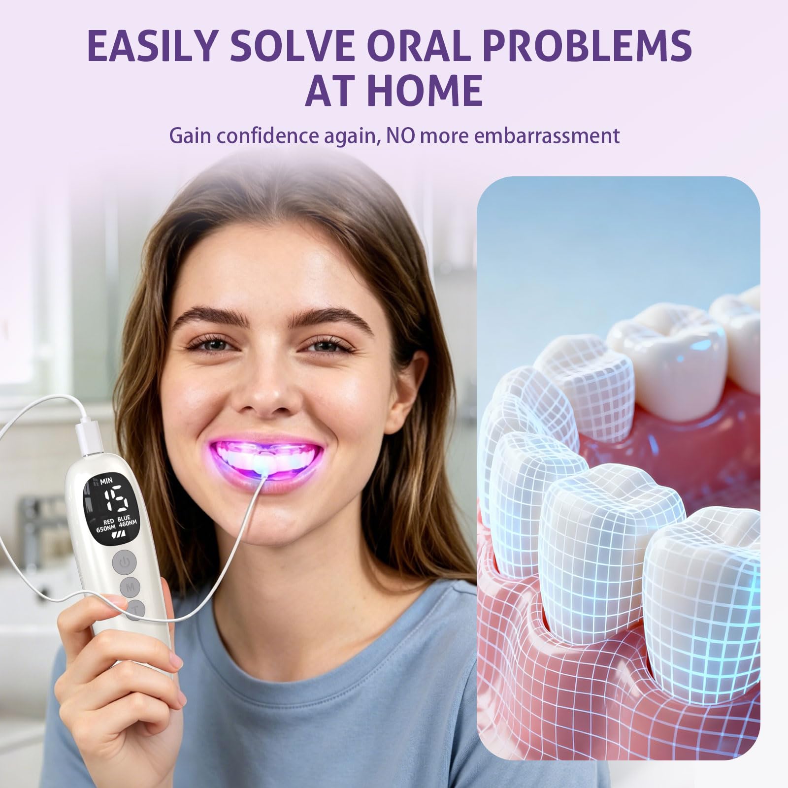 Red Blue Light Therapy Teeth W - Teeth Whitening Led Kit ulasan dan harga