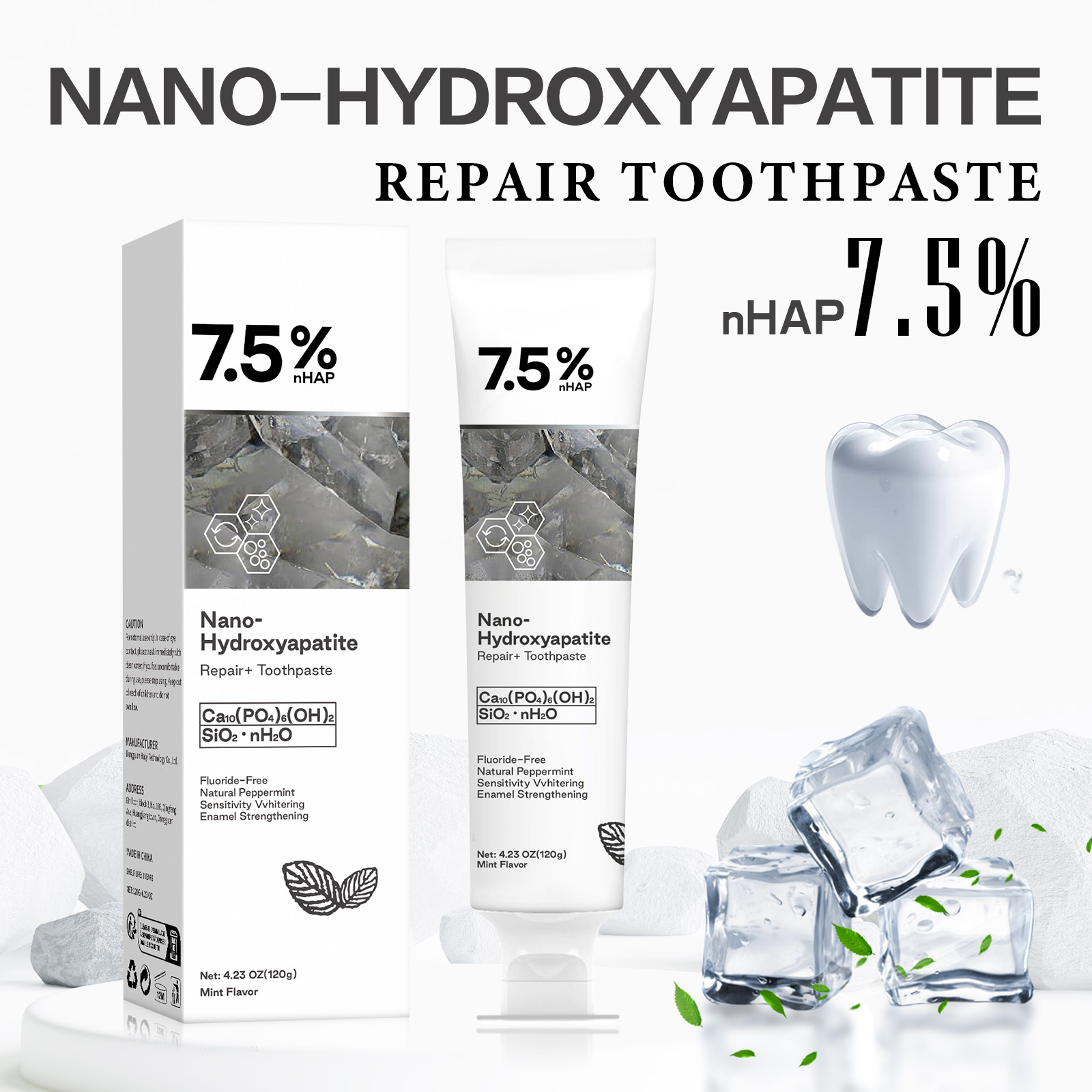 Nano Hydroxyapatite Toothpaste - Teeth Whitening Mousse ulasan dan harga