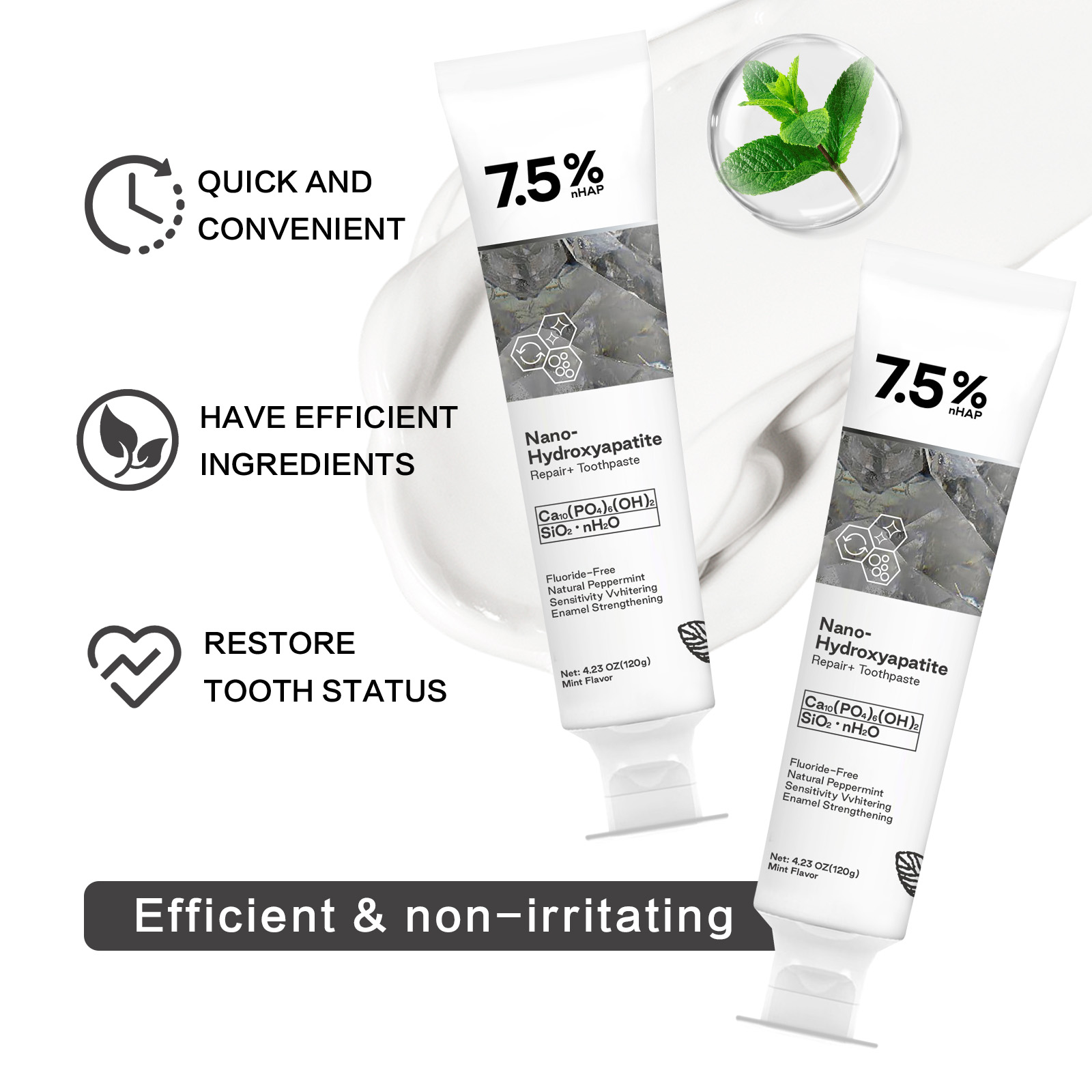 Nano Hydroxyapatite Toothpaste - Teeth Whitening Mousse ulasan dan harga
