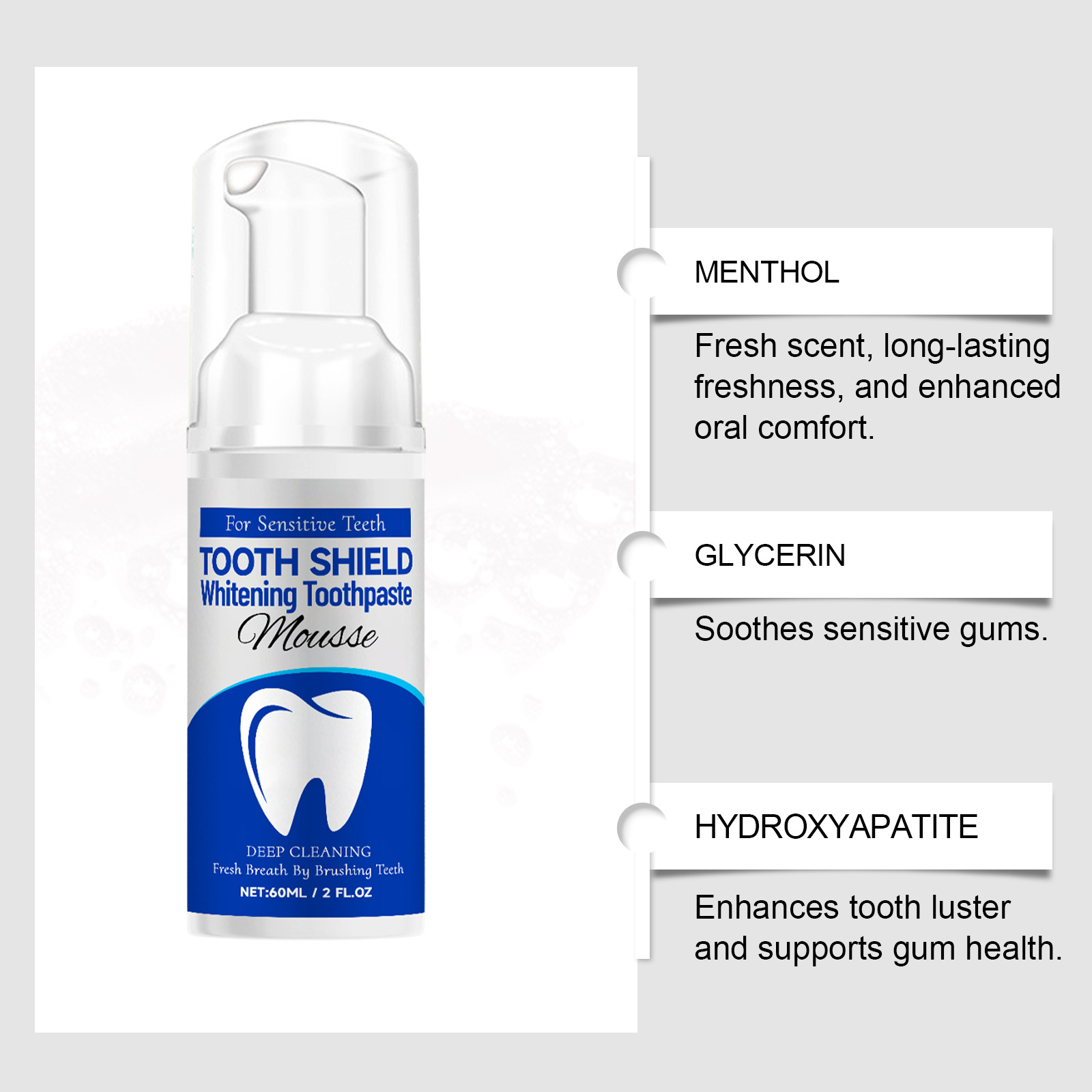 Hydroxyapatite Bright Whitenin - Teeth Whitening Mousse ulasan dan harga