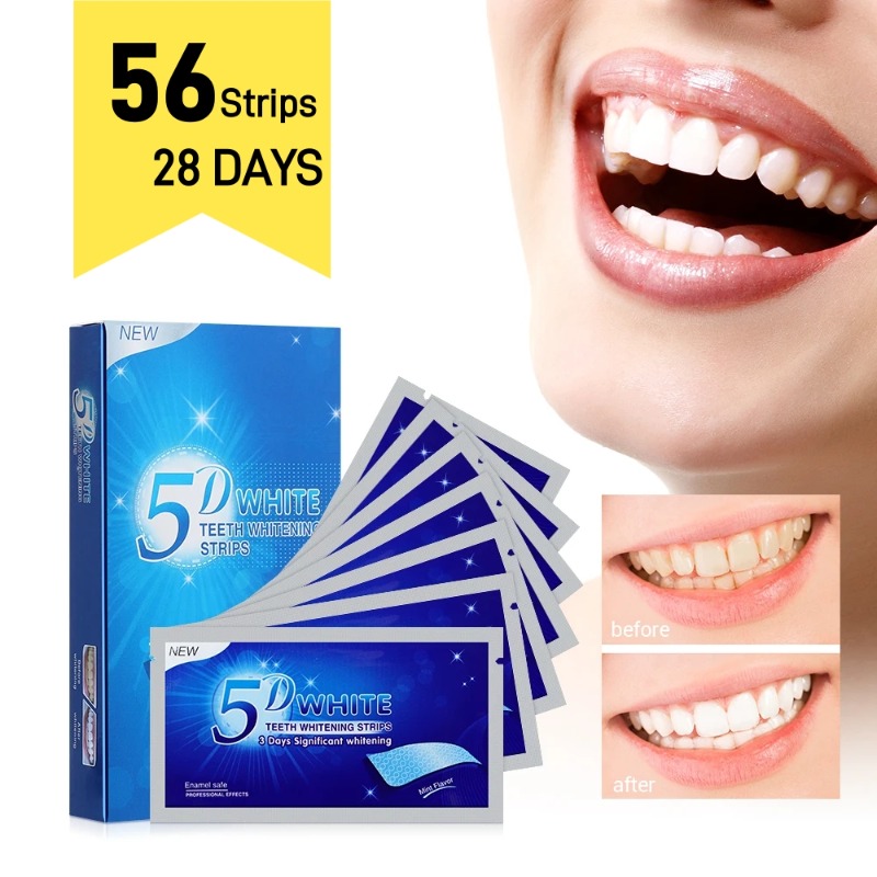 5D Teeth Whitening Strips 56 S - Teeth Whitening Crest ulasan dan harga