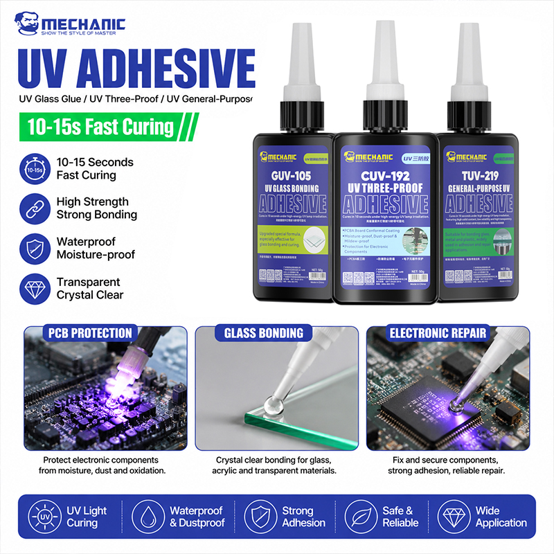 MECHANIC UV Glass Bonding Adhe - Uv Whitening Kit ulasan dan harga
