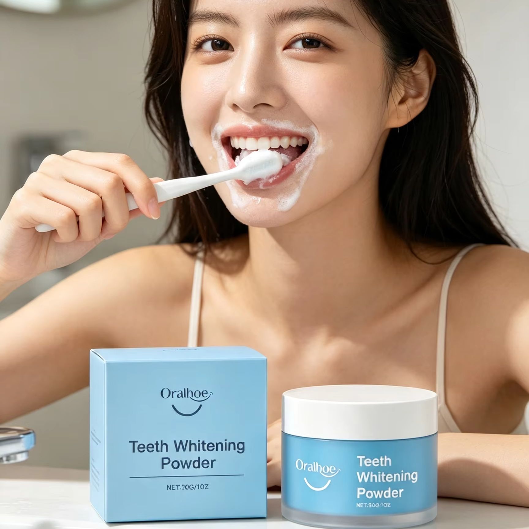 Oralhoe Tooth Powder for Brush - Teeth Whitening From Home ulasan dan harga