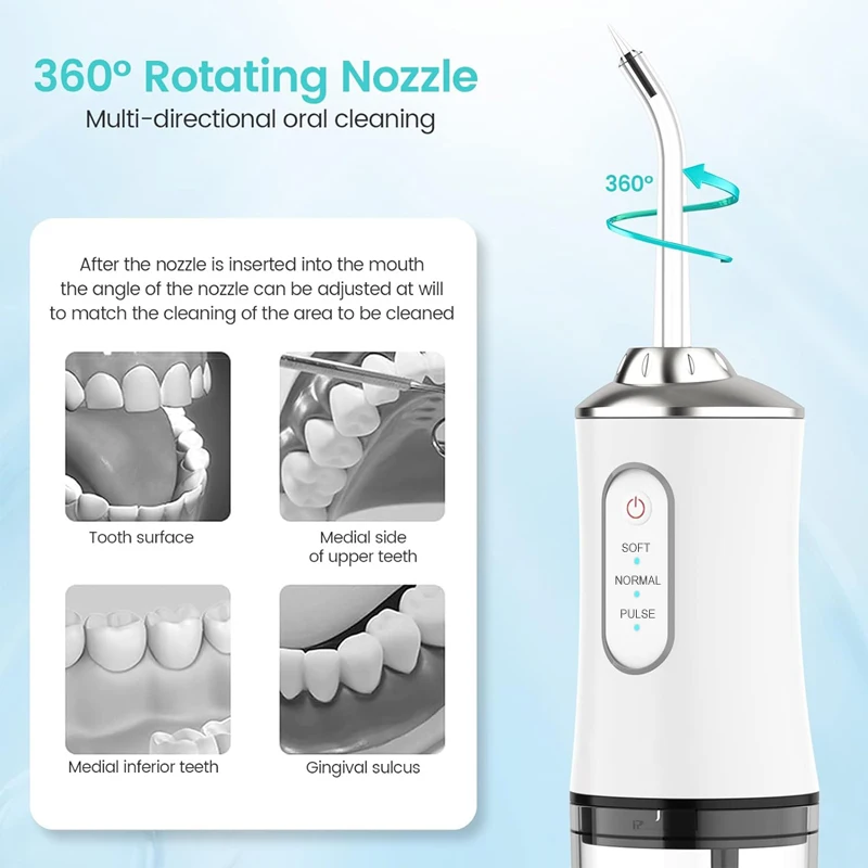 2026 Oral Irrigator Portable D - Dental Floss Picks ulasan dan harga