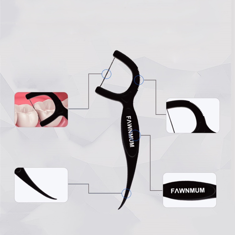 50pcs Dental Floss Flosser Pic - Dental Floss Picks ulasan dan harga