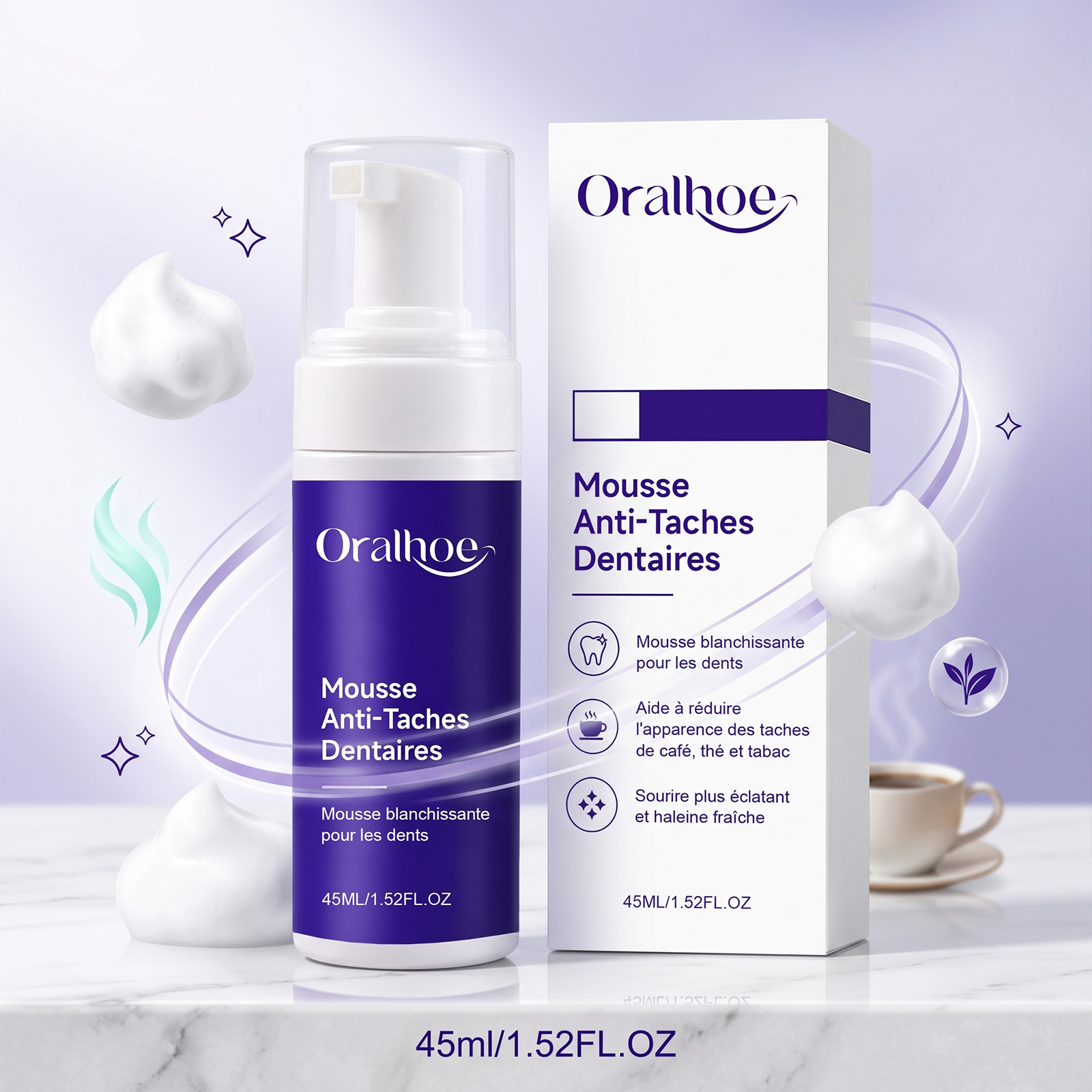 Purple Toothpaste Mousse Foam  - Teeth Whitening Mousse ulasan dan harga