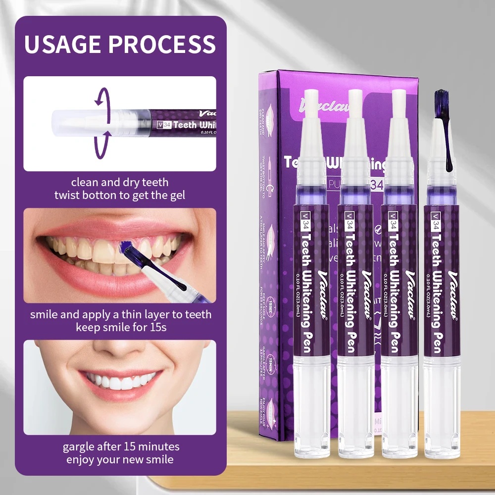 Vaclav V34 Purple teeth whiten - Teeth Whitening From Home ulasan dan harga